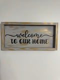 Welcome to our home wall plaque