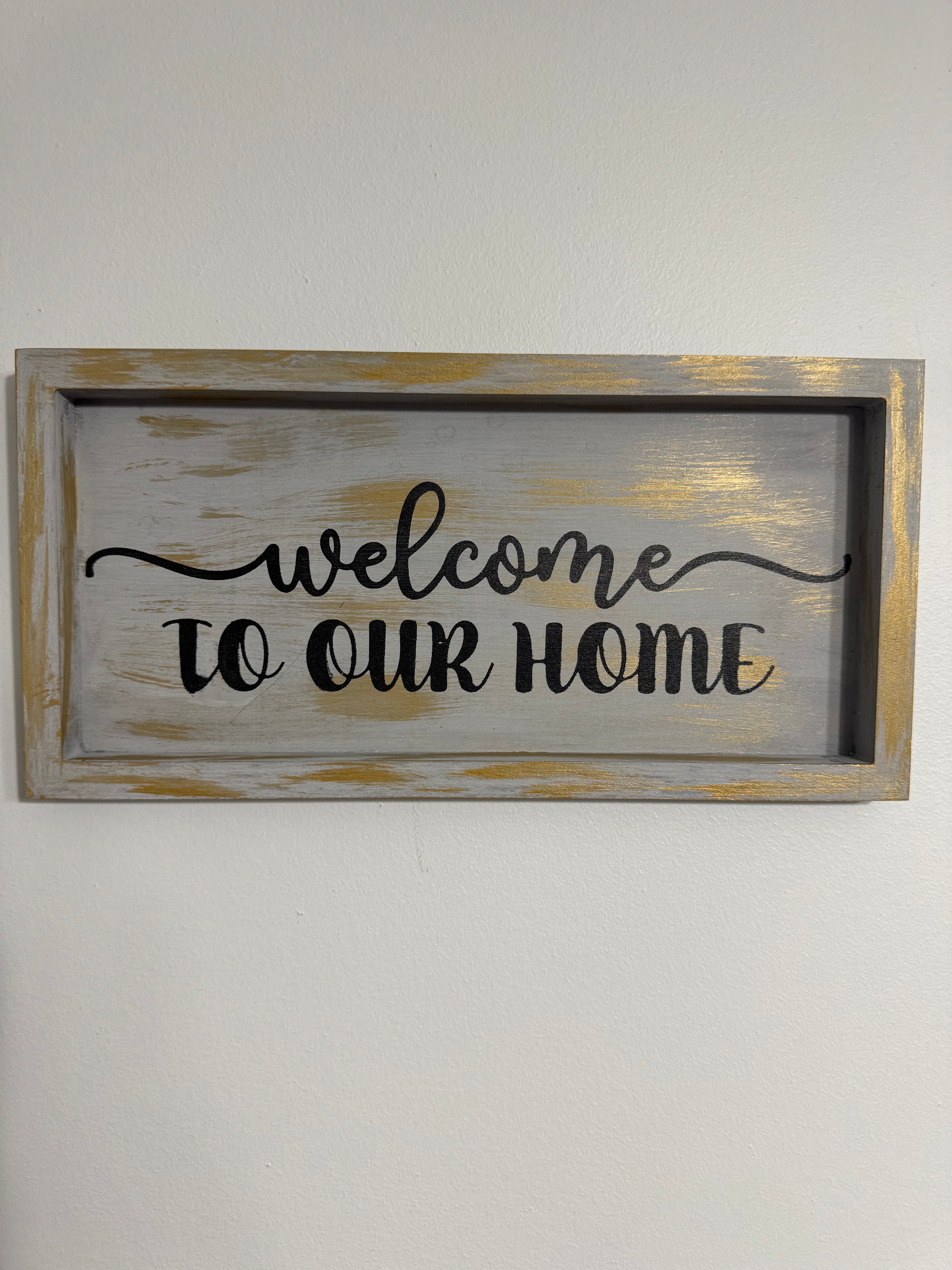 Welcome to our home wall plaque