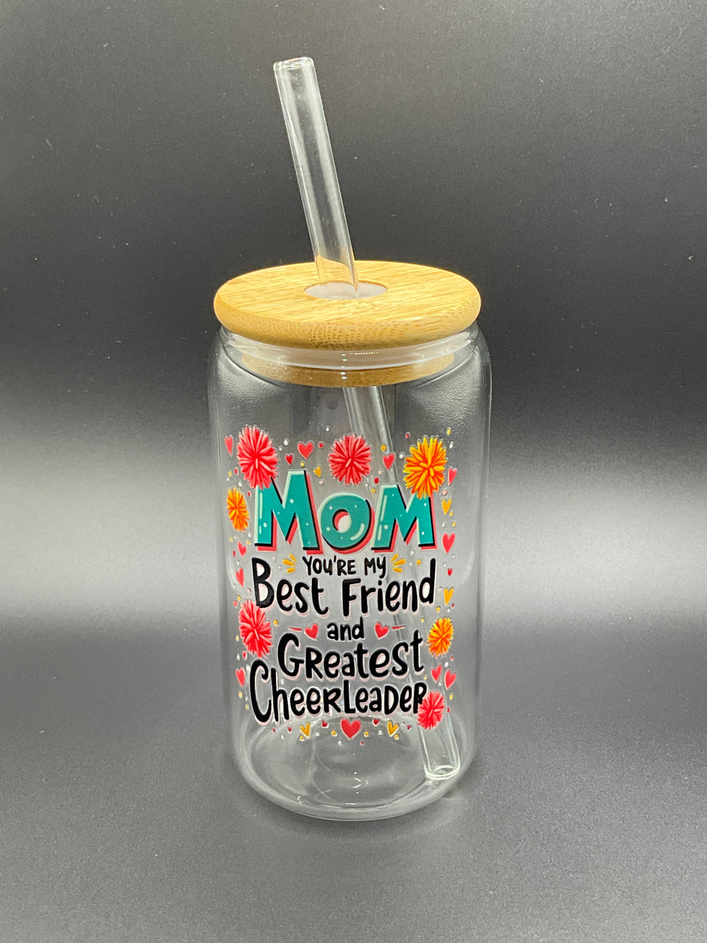 Mom glass cup