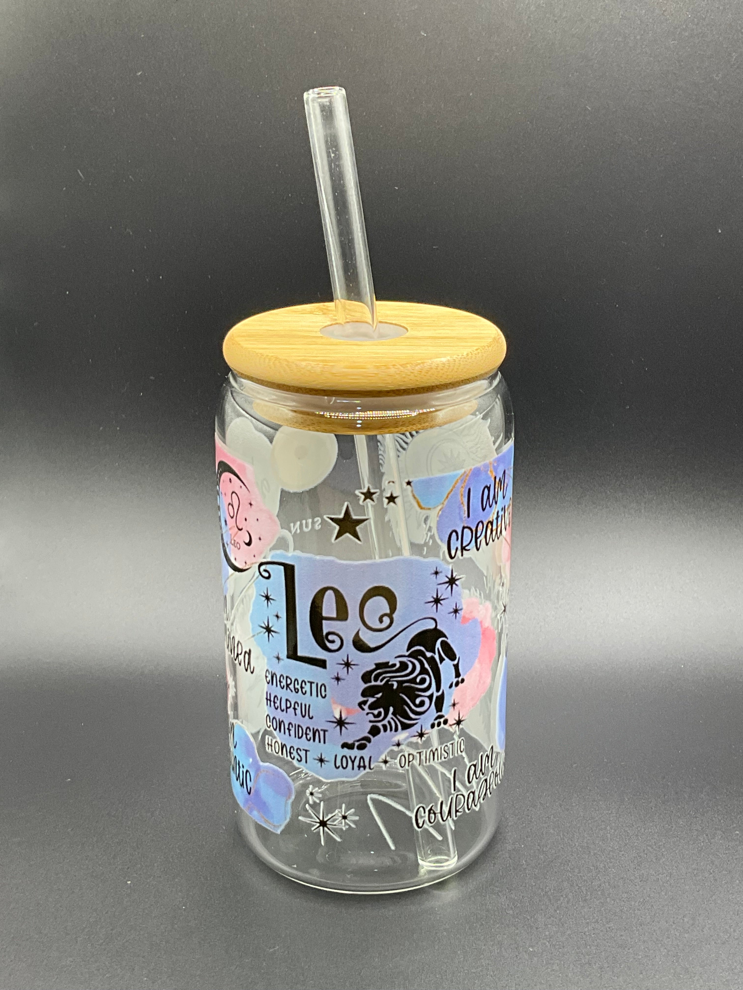 Zodiac glass cup