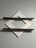 Handmade diamond shape wall shelf