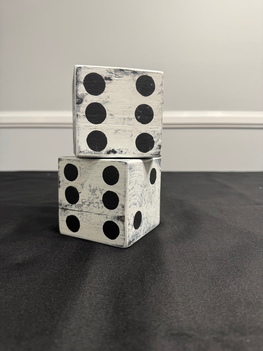 Handmade decorative shelf dice