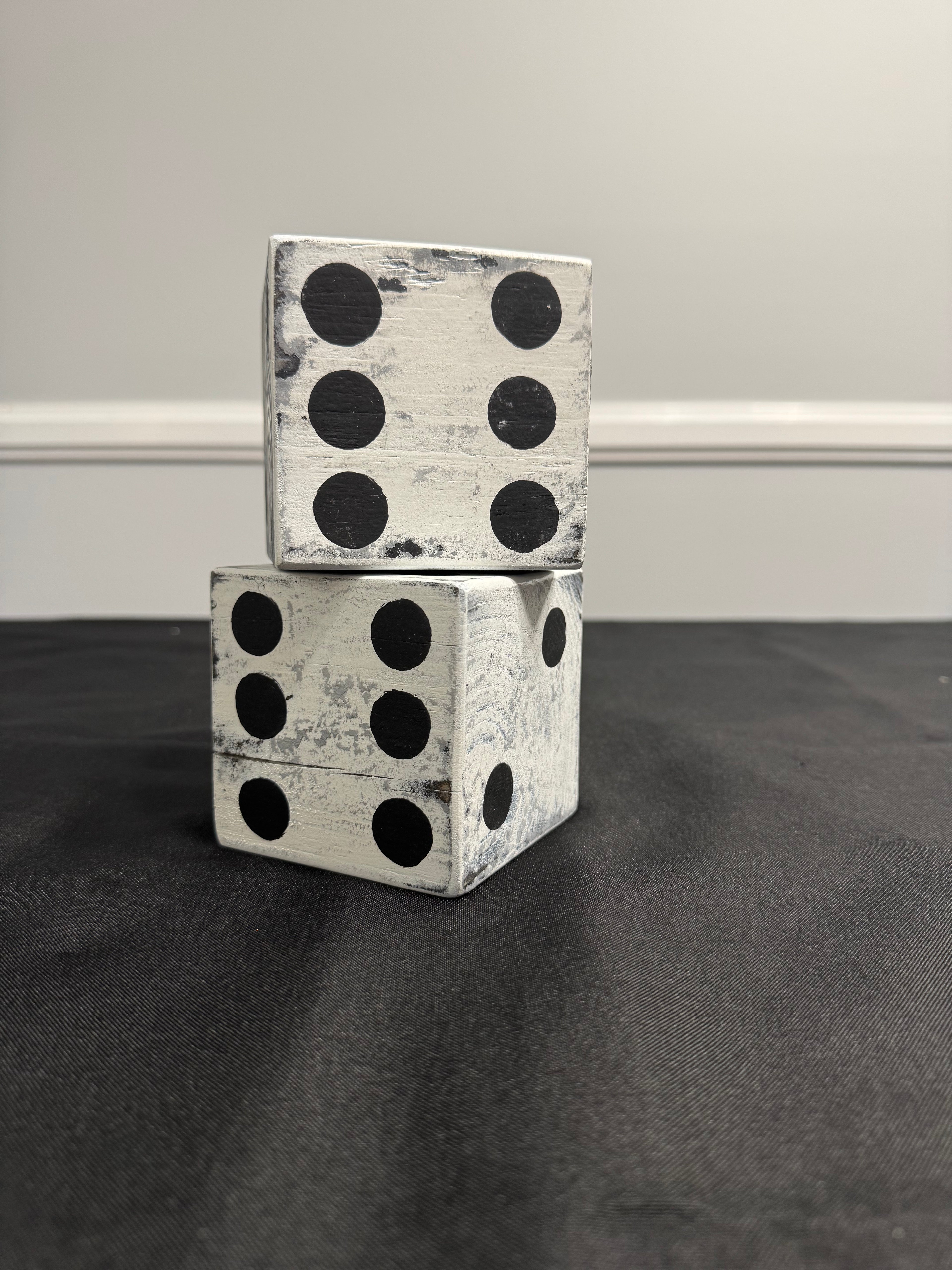 Handmade decorative shelf dice