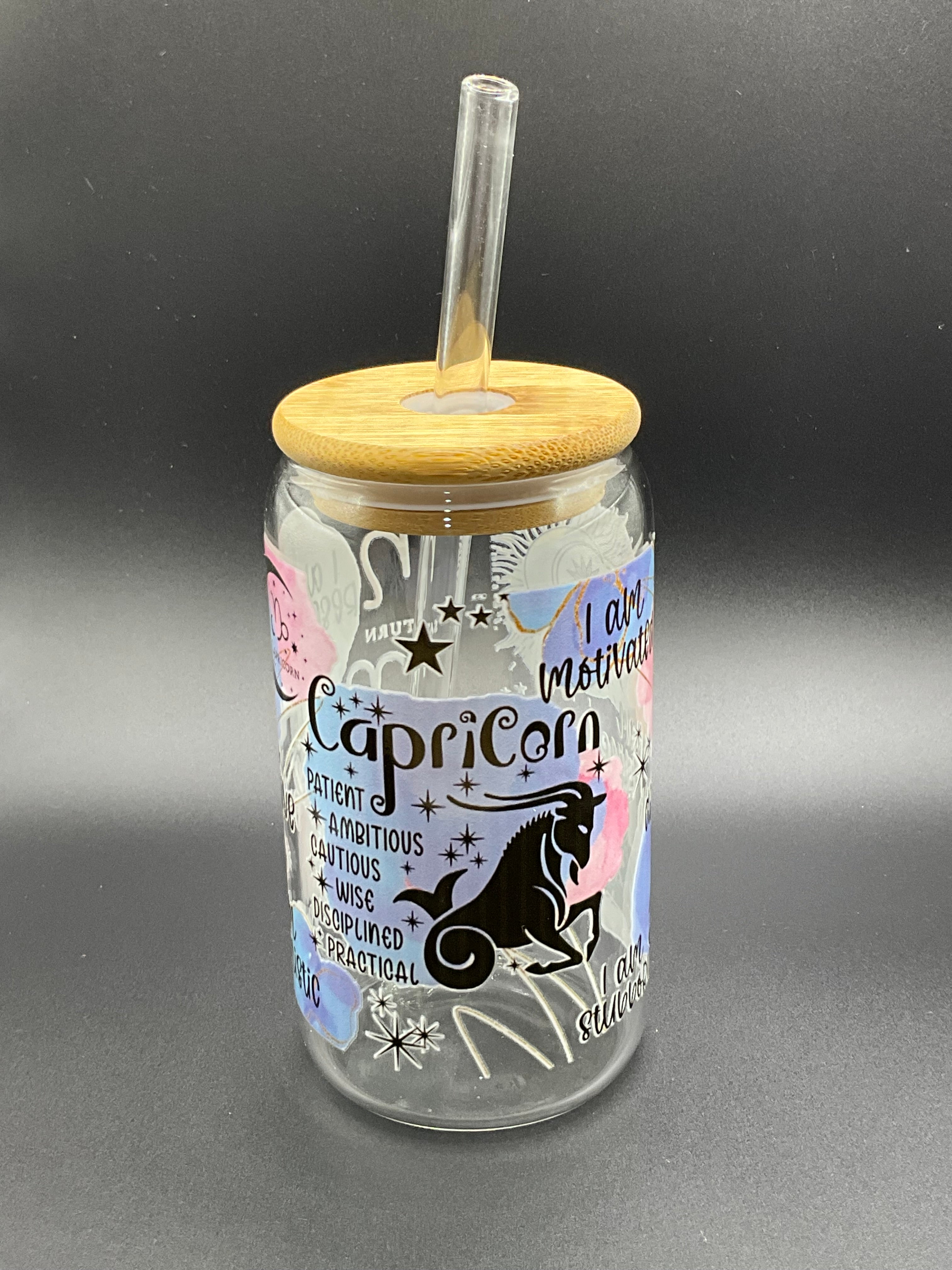 Zodiac glass cup
