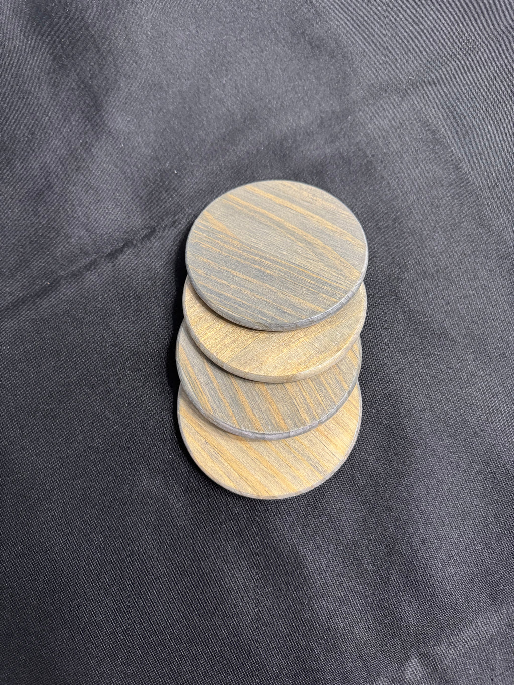 Waterproof wooden set of coasters