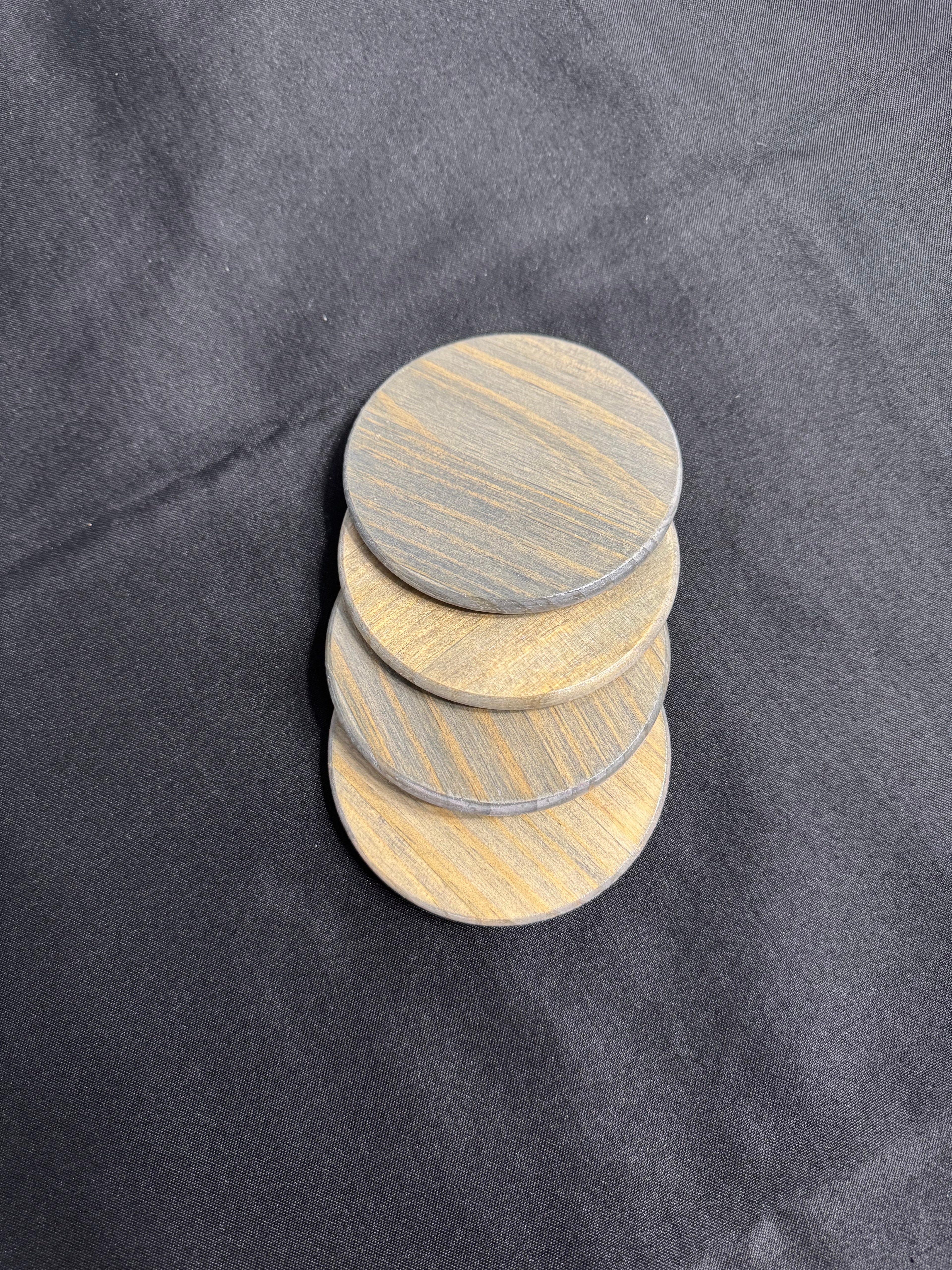 Waterproof wooden set of coasters