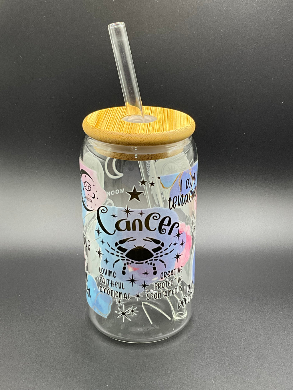 Zodiac glass cup