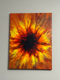 Star burst acrylic painting