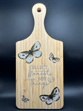 Small cutting board with butterflies