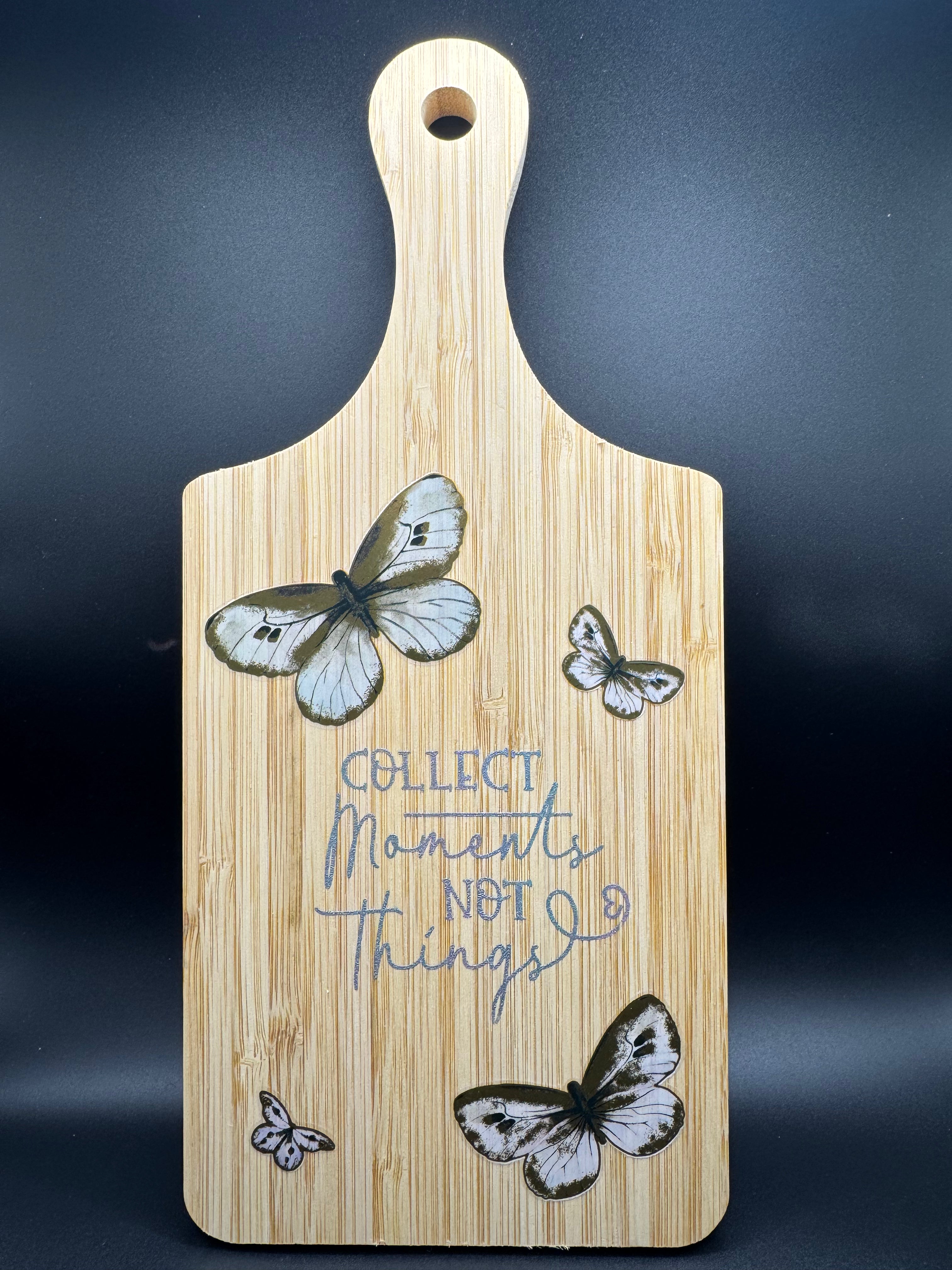 Small cutting board with butterflies